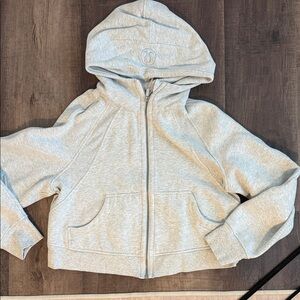 lululemon athletica Light Gray Hooded Zip Sweatshirt scuba